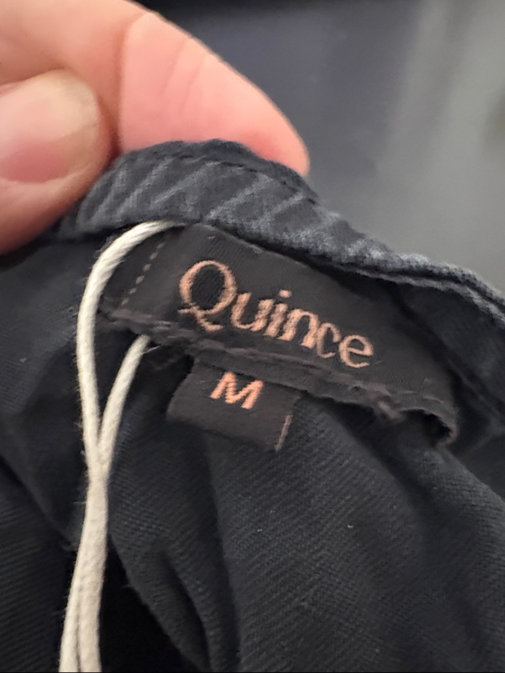 Quince Navy V-Neck Button-Front Mini Dress - Picture 11 of 11